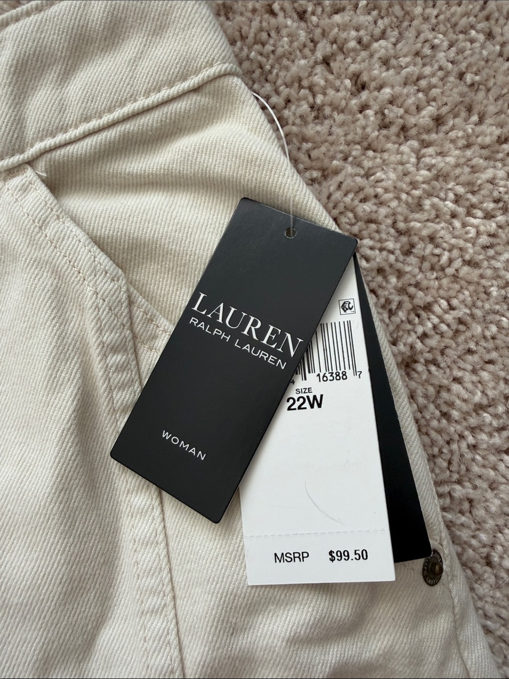 Ralph Lauren Cream Button-Front Mini Skirt - Picture 2 of 6